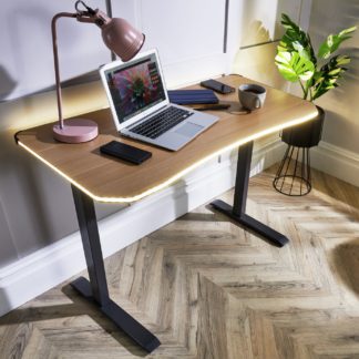 An Image of XR Living Oka Compact Office Desk - Oak