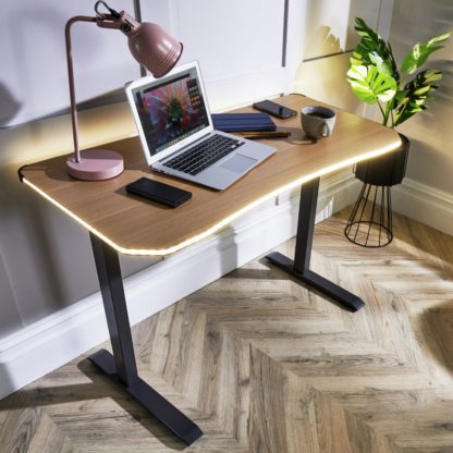 An Image of XR Living Oka Compact Office Desk - Oak