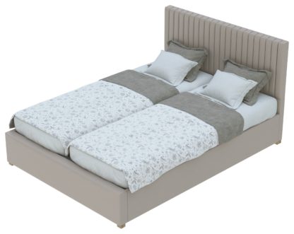 An Image of Aspire Grant Kingsize Velvet Adjustable Bed Frame - Steel