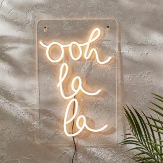 An Image of Ooh La La Indoor Outdoor Neon Sign Clear