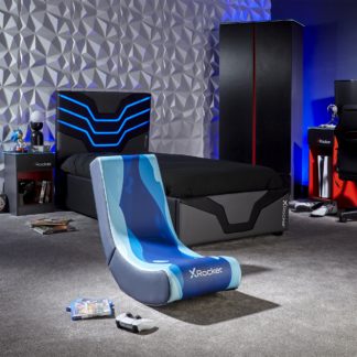 An Image of X Rocker Video Rocker Gaming Chair Blue