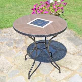 An Image of Harrison 71cm Bistro Table Brown