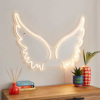 An Image of Angel Wings Neon Sign Clear