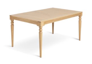 An Image of Habitat Barnwell Oak 6 Seater Dining Table - Natural