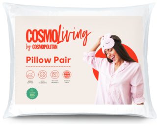 An Image of Cosmo Living Hollowfibre Washable Medium Soft Pillow- 2 Pack