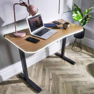 An Image of XR Living Oka Large Office Desk - Oak
