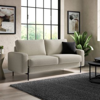 An Image of Jude Boxy Chenille 3 Seater Sofa, Natural Natural