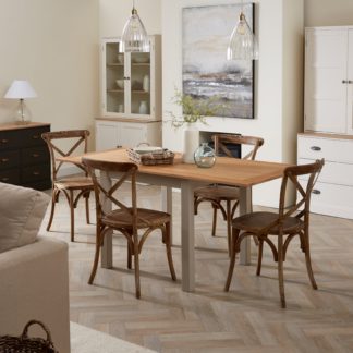An Image of Clifford Flip Top Dining Table with Emmie Chairs Emmie Oak