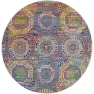 An Image of Ankara Global 5 Round Rug MultiColoured