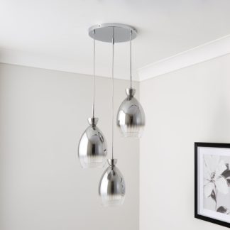 An Image of Sylvia 3 Light Cluster Ceiling Light Silver
