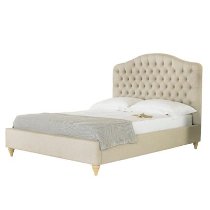 An Image of Balmoral Chesterfield Bed Frame Beige