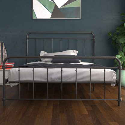 An Image of Dorel Home Wallace Metal Bed Bronze