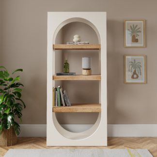 An Image of Albourne Tall Bookcase, Oak Effect Stone