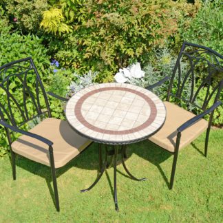 An Image of Henderson 71cm Bistro Table with 2 Austin Chairs Set Brown