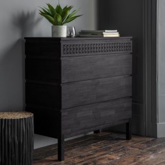 An Image of Baytown Boutique 4 Drawer Chest Black