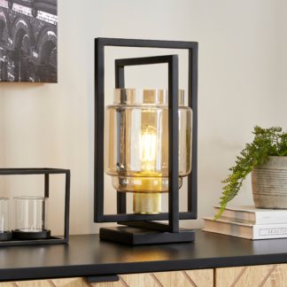 An Image of Seattle Industrial Metal Table Lamp Black