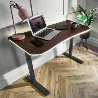 An Image of XR Living Oka Compact Office Desk - Walnut