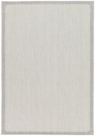 An Image of Relay HydroFlex Boarder Grey Outdoor Rug