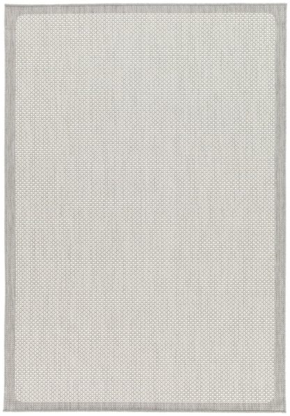 An Image of Relay HydroFlex Boarder Grey Outdoor Rug