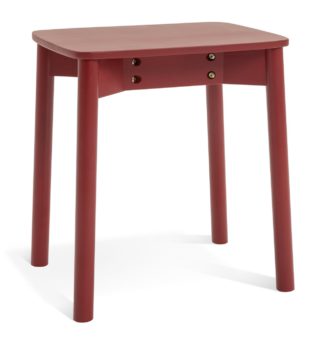 An Image of Habitat Nina Solid Birch Stool - Red