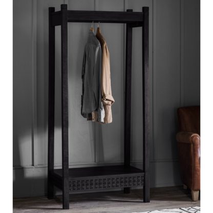 An Image of Baytown Boutique Open Wardrobe Black