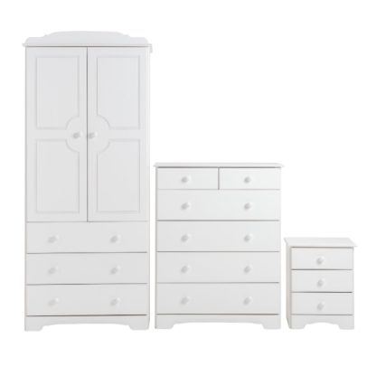 An Image of Argos Home 3 Piece 2 Door Wardrobe Set - Grey