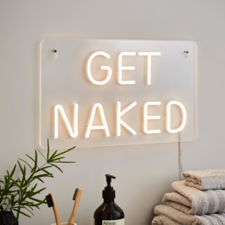 An Image of 'Get Naked' Neon Sign Clear
