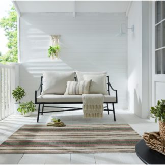 An Image of Churchgate Brooke Indoor Outdoor Stripe Rug MultiColoured