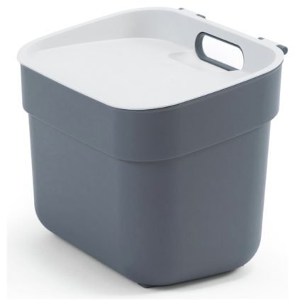 An Image of Curver 5 Litre Lift Top Recycling Bin - Dark Grey