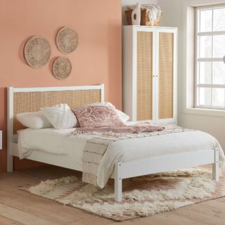 An Image of Birlea Croxley Rattan Bed White