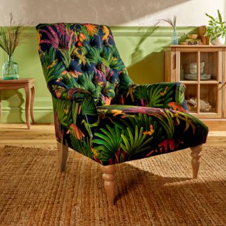 An Image of Bibury Buttoned Back Chair Tropical Treasures Print NHM Tropical Treasures