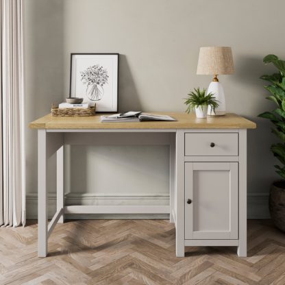 An Image of Olney Standard Storage Desk, Stone Stone