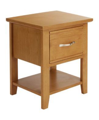 An Image of Argos Home Islington 1 Drawer Side Table - Oak