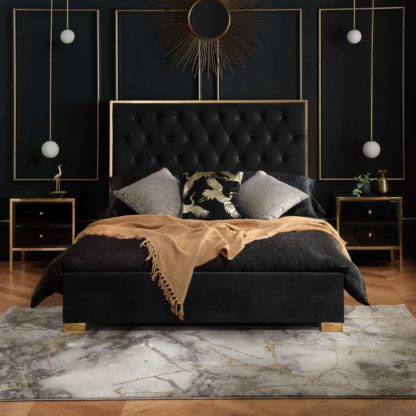 An Image of Birlea Chelsea Fabric Bed Grey