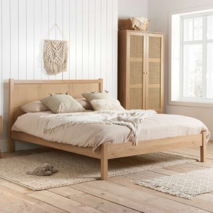 An Image of Birlea Croxley Rattan Bed White
