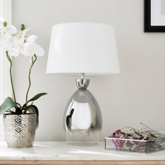 An Image of Sylvia Ribbed Glass Table Lamp Grey