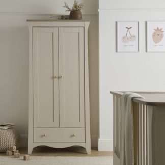 An Image of CuddleCo Clara 2 Door Wardrobe Pale Cashmere