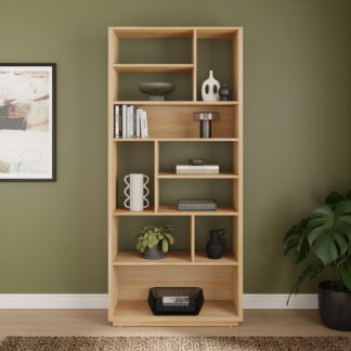 An Image of Hardy Slim Bookcase, Oak Effect Oak