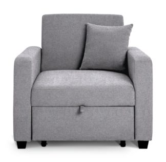 An Image of Habitat Reagan Single Fabric Chairbed - Light Grey