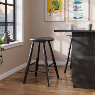 An Image of Musca Counter Height Bar Stool Black