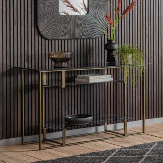 An Image of Tipton Console Table Bronze Gold