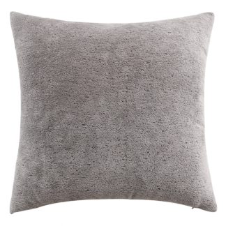 An Image of Large Chenille Cushion - 58x58cm - Grey