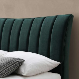 An Image of Birlea Clover Fabric Bed Green