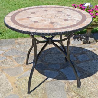 An Image of Riverside 91cm Patio Table Brown