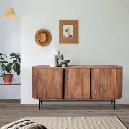 An Image of Indus Valley Zen 2 Door 3 Drawer Sideboard Natural