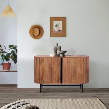 An Image of Indus Valley Zen 2 Door Sideboard Natural