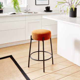 An Image of Alexis Corduroy Bar Stool Rust