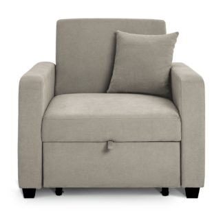 An Image of Habitat Reagan Single Fabric Chairbed - Natural
