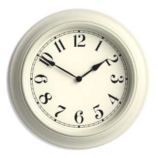 An Image of Kitchen Wall Clock - 40cm - Cream