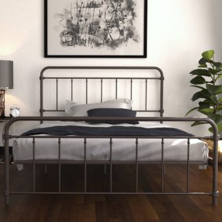 An Image of Dorel Home Wallace Metal Bed Bronze